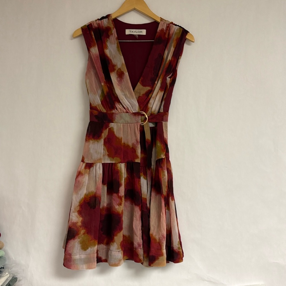 Watercolor Wrap Dress
